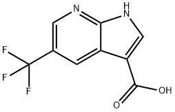 5-(三氟甲基)-1H-吡咯并[2,3-B]吡啶-3-羧酸 结构式