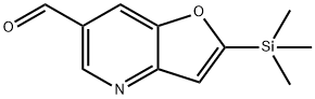 2-(三甲基甲硅烷基)呋喃[3,2-B]吡啶-6-甲醛 结构式