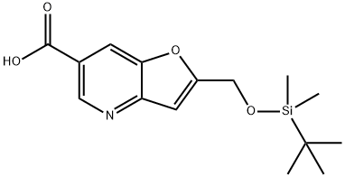 2-((叔丁基二甲基甲硅烷氧基)甲基)-呋喃[3,2-B]吡啶-6-羧酸 结构式