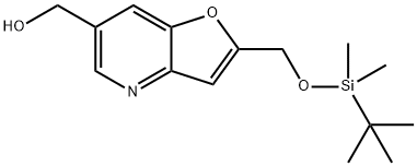 (2-(((叔丁基二甲基甲硅烷基)氧基)甲基)呋喃[3,2-B]吡啶-6-基)甲醇 结构式