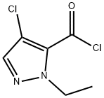 4-氯-1-乙基-1H-吡唑-5-甲酰氯 结构式