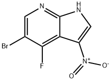 1H-Pyrrolo[2,3-b]pyridine, 5-broMo-4-fluoro-3-nitro- 结构式