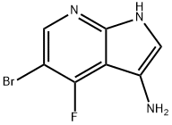 5-溴-4-氟-1H-吡咯并[2,3-B]吡啶-3-胺 结构式