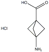 3-氨基双环[1.1.1]戊烷-1-羧酸盐酸盐 结构式