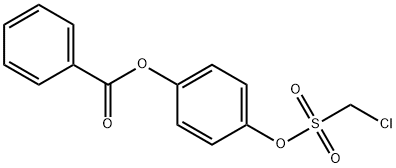 Chloromethanesulfonic acid 4-benzoyloxyphenyl ester 结构式