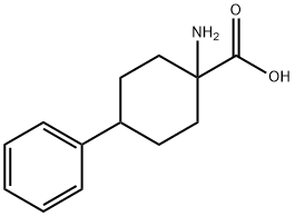 1-氨基-4-苯基环己烷-1-羧酸 结构式