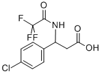 3-(4-氯苯基)-3-[(2,2,2-三氟乙基)氨]丙酸 结构式