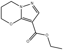 6,7-二氢-5H-吡唑并[5,1-B][1,3]噁嗪-3-羧酸乙酯 结构式