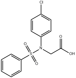 (4-氯(苯磺酰基)苯胺基)乙酸 结构式