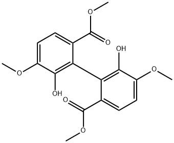 6,6'-Dihydroxy-5,5'-diMethoxy-2,2'-diphenic Acid DiMethyl Ester 结构式