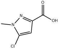 5 - 氯-1 - 甲基-1H-吡唑-3 - 羧酸 结构式