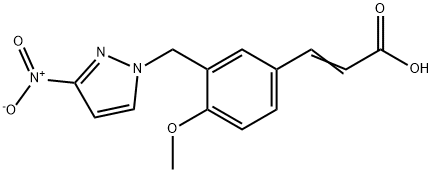 (2E)-3-{4-Methoxy-3-[(3-nitro-1H-pyrazol-1-yl)-methyl]phenyl}acrylic acid