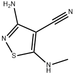 4-Isothiazolecarbonitrile,  3-amino-5-(methylamino)- 结构式