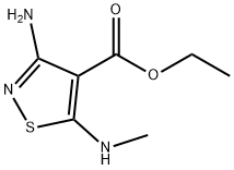 4-Isothiazolecarboxylicacid,3-amino-5-(methylamino)-,ethylester(9CI) 结构式