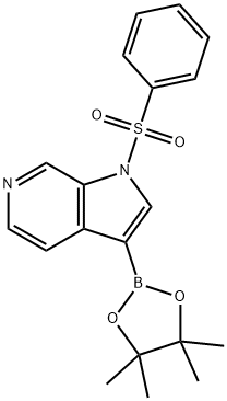 1-(苯基磺酰基)-3-(4,4,5,5-四甲基-1,3,2-二噁硼烷-2-基)-1H-吡咯并[2,3-C]吡啶 结构式