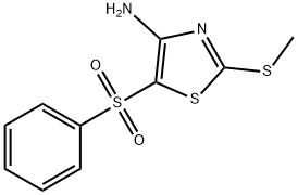 4-AMINO-2-METHYLTHIO-5-(PHENYLSULFONYL)THIAZOLE 结构式