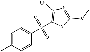 4-AMINO-2-METHYLTHIO-5-TOSYLTHIAZOLE 结构式