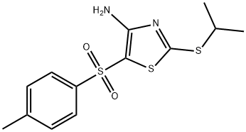 4-AMINO-2-ISOPROPYLTHIO-5-TOSYLTHIAZOLE 结构式