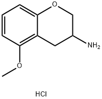 3,4-二氢-5-甲氧基-2H-1-苯并吡喃-3-胺盐酸盐 结构式