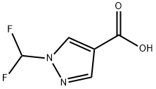 1-(DIFLUOROMETHYL)-1H-PYRAZOLE-4-CARBOXYLIC ACID 结构式