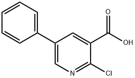 2-氯-5-苯基烟酸 结构式