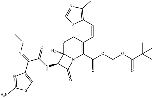 头孢妥仑匹酯 结构式