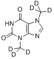 可可碱-D6 (二甲基-D6) 结构式