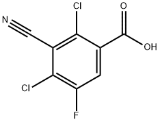 2,4-二氯-3-氰基-5-氟苯甲酸 结构式