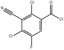 3-氰基-2,4-二氯-5-氟苯甲酰氯 结构式