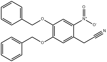 3,4-苄氧基-6-硝基苯乙腈 结构式