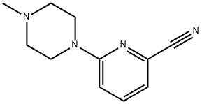 6-(4-甲基哌嗪-1-基)吡啶-2-腈 结构式