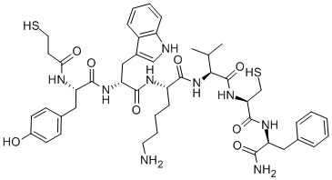 3-MERCAPTOPROPIONYL-YDWKVCF-NH2 结构式