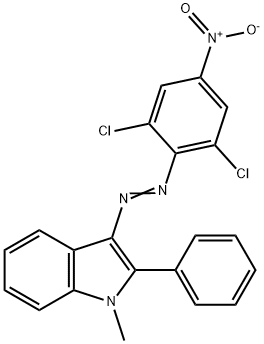 3-(2,6-dichloro-4-nitrophenylazo)-1-methyl-2-phenylindole 结构式