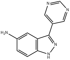 3-(嘧啶-5-基)-1H-吲唑-5-胺 结构式