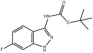 3-(BOC-氨基)-6-氟-1H-吲唑 结构式