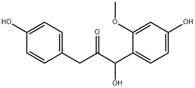 1-羟基-1-(4-羟基-2-甲氧基苯基)-3-(4-羟基苯基)-2-丙酮 结构式