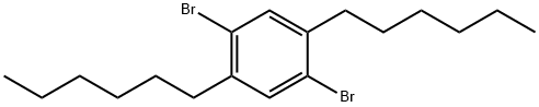 2,5-二己基-1,4 - 二溴苯 结构式
