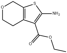 2-氨基-4,7-二氢噻吩[2,3-C]吡喃-3-羧酸乙酯 结构式
