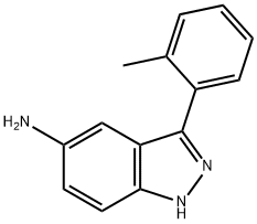 3-(邻甲苯基)-1H-吲唑-5-胺 结构式