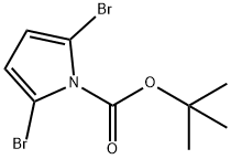 2,5-二溴-1H-吡咯-1-羧酸-1,1-二甲基乙酯 结构式