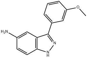 3-(3-甲氧苯基)-1H-吲唑-5-胺 结构式