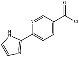 3-Pyridinecarbonyl chloride, 6-(1H-imidazol-2-yl)- (9CI) 结构式