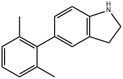 5-(2,6-二甲基苯基)吲哚啉 结构式