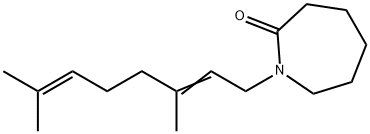 1-geranylazacycloheptan-2-one 结构式