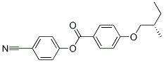 4-[(S)-2-Methylbutoxy]benzoic acid 4-cyanophenyl ester 结构式