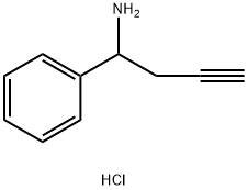 1-苯基丁-3-炔-1-胺盐酸 结构式