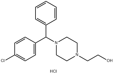 4-[(4-Chlorophenyl)Phenylmethyl]-1-Piperazineethanol Hydrochloride 结构式