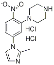 1-(5-(2-Methyl-1H-Imidazol-1-Yl)-2-Nitrophenyl)Piperazine Dihydrochloride 结构式