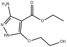3 -氨基- 5-(2-羟乙氧基)-1H -吡唑-4-羧酸乙酯 结构式