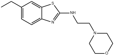 6-ETHYL-N-(2-MORPHOLIN-4-YLETHYL)-1,3-BENZOTHIAZOL-2-AMINE 结构式